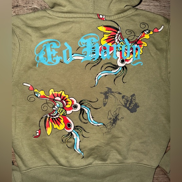 Ed Hardy Crop Zip-Up Hoodie - Picture 7 of 9